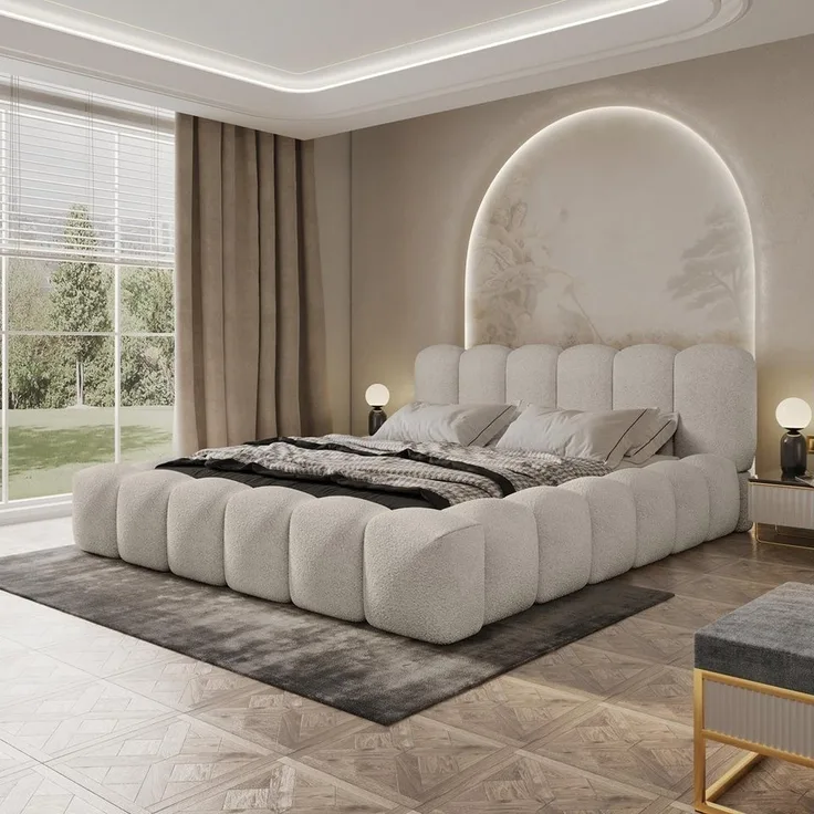 Compleo Polsterbett Designerbett, Wolkenbett, TOPSELLER, Modern Schlafzimmer, Made in EU, Wolkenbett modern