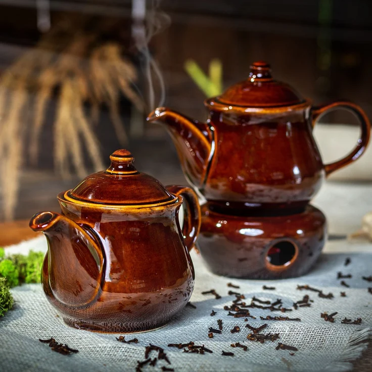 KADAX Teekanne, Kaffeekessel, Steingut 1L – Bild 6