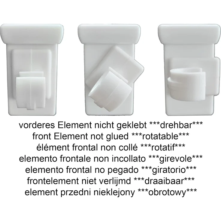 dekondo Klemmhalter für Gardinenstangen Fensterhaken/Dekohaken zum Einlegen von Gardinenstangen, weiß, für einen Klemmbereich (Rahmenstärke des Fensters/Fensterdicke) von 10-27 mm, (4-St), oben oder seitlich am Fenster zu befestigen – Bild 3