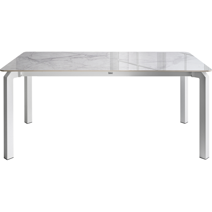 Gartentisch FELETTO 180 cm 90 cm Stein Weißer Marmor – Bild 4