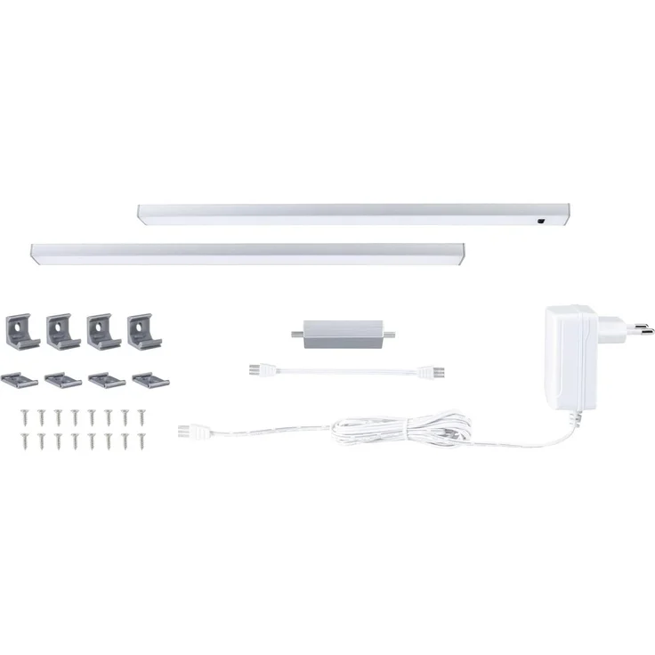 LED Unterschrankleuchte Inline Starterset 3000K dimmbar 2x4W 350x26mm 2x350lm 230/24V Chrom matt – Bild 10