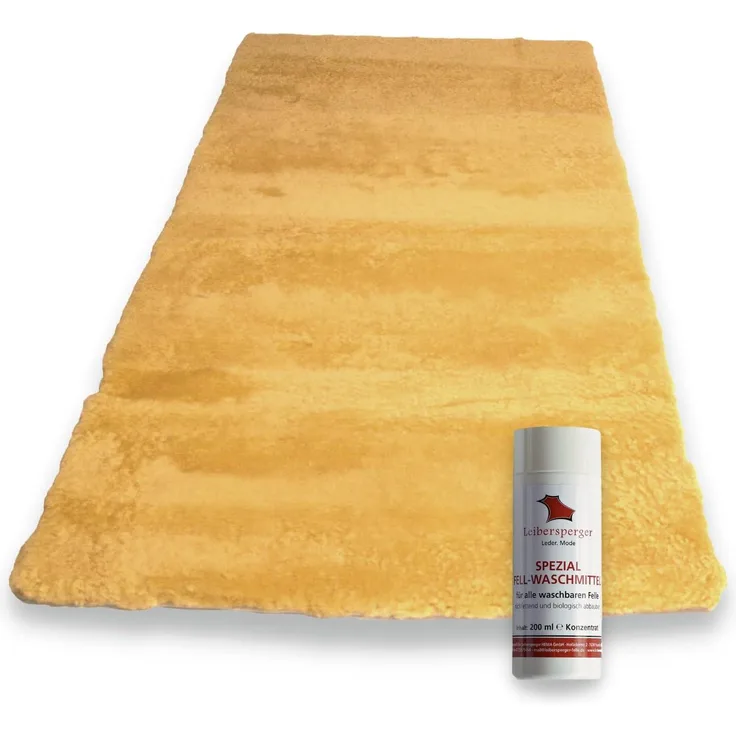 Leibersperger Bettauflage aus hochwertigem Merinolammfell – Besonders atmungsaktiv – Geeignet für Sommer und Winter – Temperaturausgleichend – Sehr pflegeleicht und waschbar (160x80 cm)