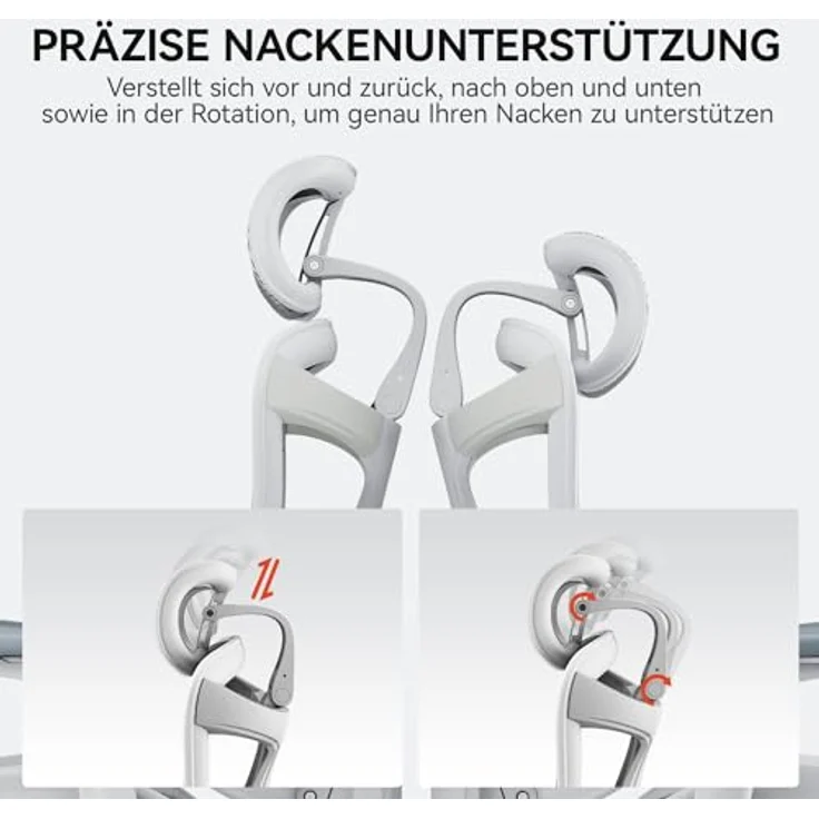 SIHOO Doro C300 Ergonomischer Bürostuhl mit ultraweichen 3D-Armlehnen, dynamischer Lordosenstütze für den Homeoffice-Stuhl, Verstellbarer Rückenlehne (Weiß) – Bild 7