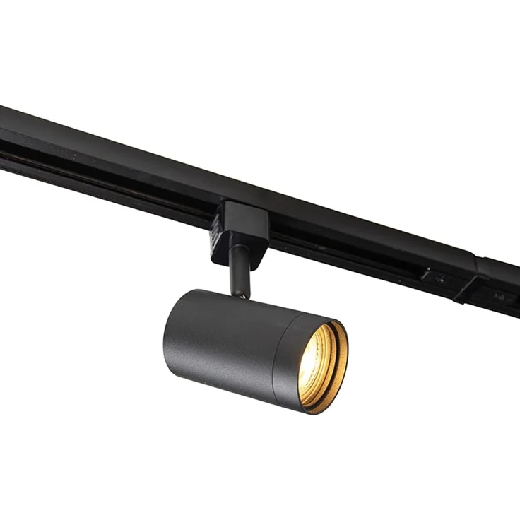 Qazqa Schienensystem-Sets Jeana, ohne Leuchtmittel, GU10, Schwarz, Modern, Stahl, Deckenstrahler 14-flammig – Bild 5