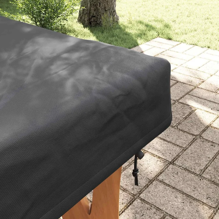 vidaXL Tischdecken Uni Schwarz 182 x 92 x 15 cm Stoff 4106108 – Bild 4