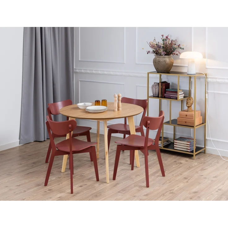 Esszimmerstuhl >Roxby< (2er-Set) in orange, Holz - 45x79,5x55cm (BxHxT) – Bild 2