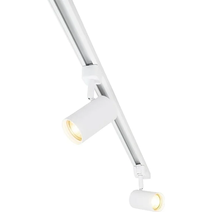 Qazqa Schienensystem-Sets Iconic jeana, ohne Leuchtmittel, GU10, Weiß, Modern, Aluminium, Deckenstrahler 5-flammig – Bild 3