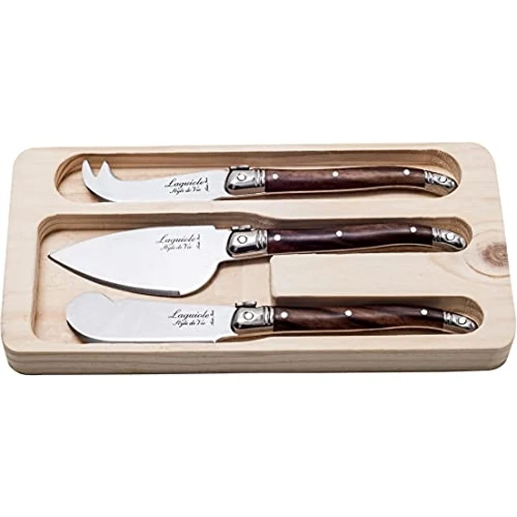 Laguiole Premium Line Messerset für Käse Dark Woo – Bild 1