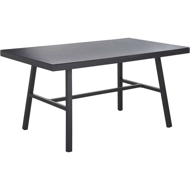 Beliani 'CANETTO' Gartentisch, Glas schwarz