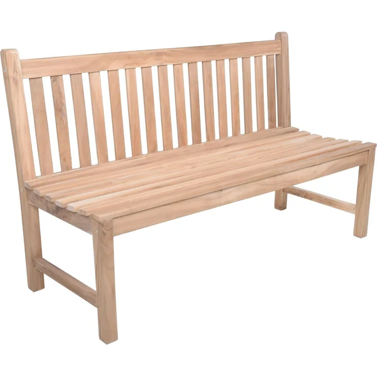 Teak Gartenbank SOLO 3-Sitzer 150 cm ohne Armlehne