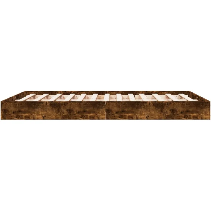vidaXL Bettgestell ohne Matratze Räuchereiche 140x200 cm Holzwerkstoff 842025 – Bild 6