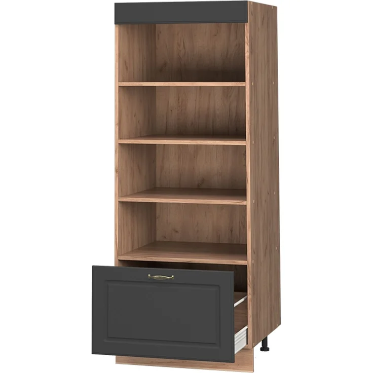 Küchenregal Fame-Line Anthrazit-Gold Landhaus/Goldkraft Eiche 60 cm Vicco – Bild 6