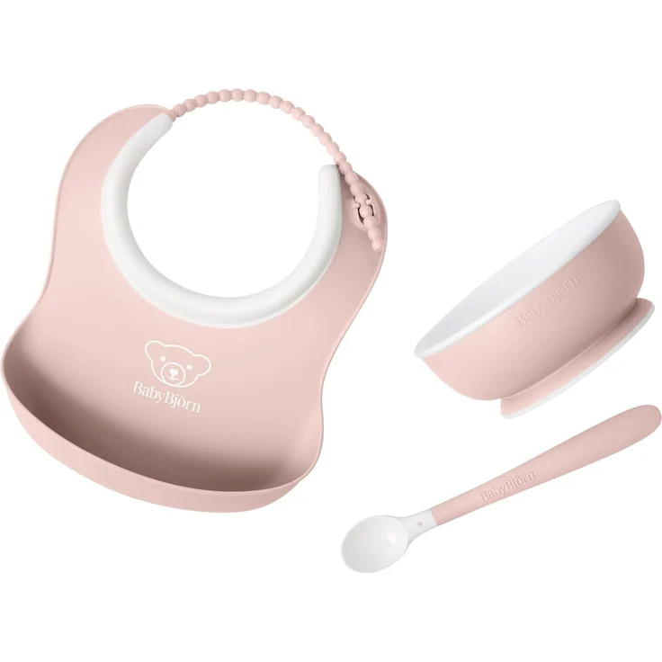 BabyBjörn Kindergeschirr, 3 Teile, Blassrosa