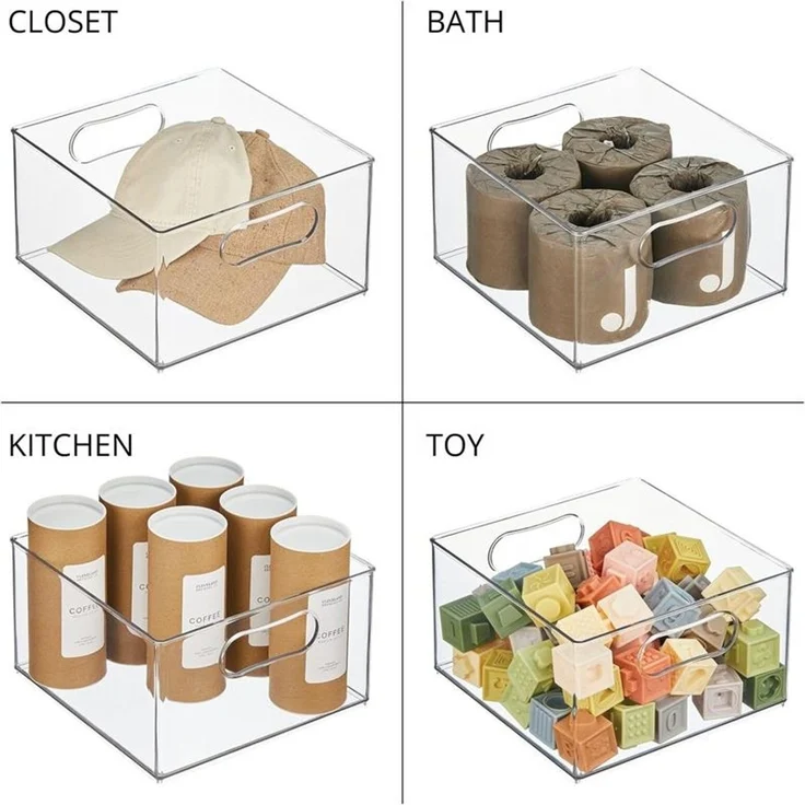 mDesign Aufbewahrungsbox Organizer Sortierbox Kunststoffbehälter Transparent – Bild 6