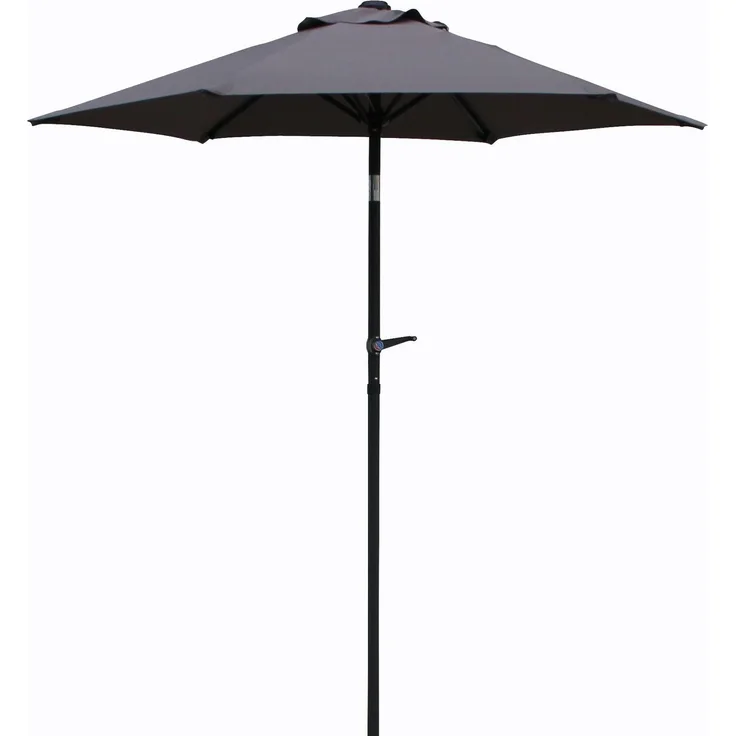 Gardissimo NEW SUNNY Sonnenschirm Ø 200cm Gartenschirm Kurbelschirm anthrazit