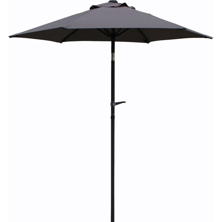 Gardissimo NEW SUNNY Sonnenschirm Ø 200cm Gartenschirm Kurbelschirm anthrazit – Bild 1