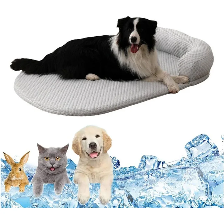 Ledander Hundematte Kühlmatte Hunde Katzen,Selbstkühlende Kissen, Kühl Hundedecke, für Zuhause Unterwegs oder im Auto, 100x75 cm