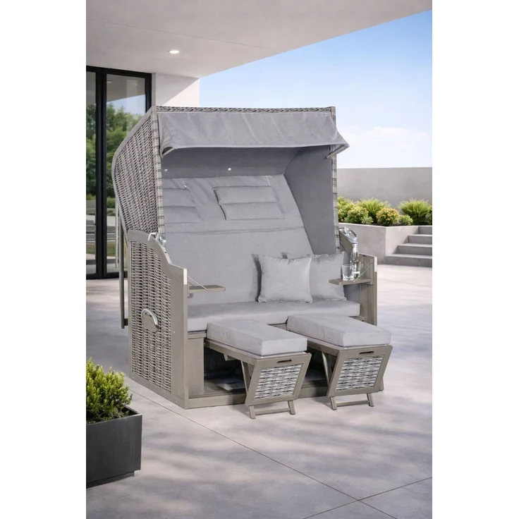 Sunny Smart Strandkorb 34 Z XL Pinie onix Stoff 1222 – Bild 2