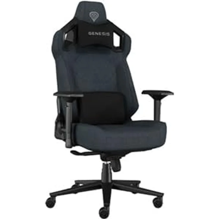 Genesis Nitro 800 Gaming Stuhl, ergonomischer Stoff-Sessel in Schwarz/Grau, bis zu 150 kg belastbar – Bild 3