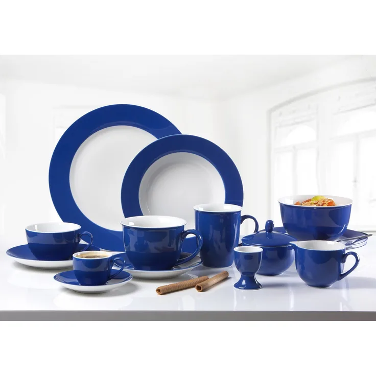 Tafelservice 12 tlg. Doppio indigo-blau