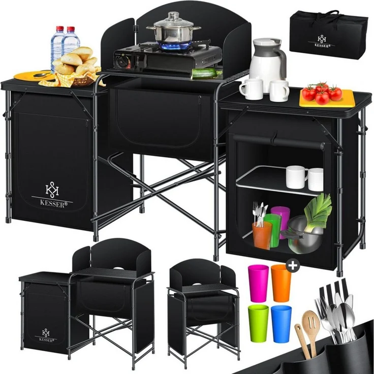 KESSER Campingschrank Campingschrank, Campingküche mit Aluminiumgestell – Bild 1