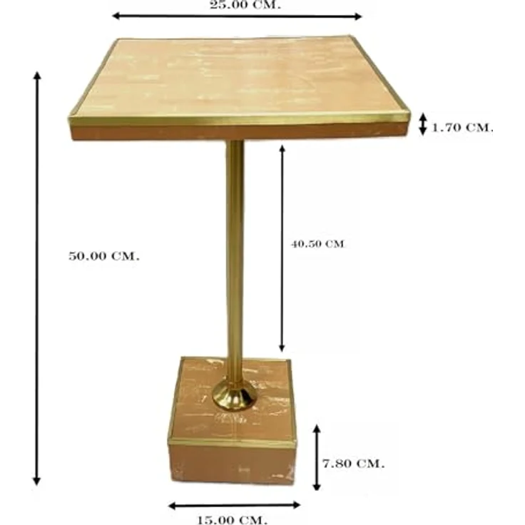 Kare Design Beistelltisch Mounty, Orange, 25x25 cm, Ablagetisch, Couchtisch, Wohnzimmertisch, Blumenständer – Bild 2