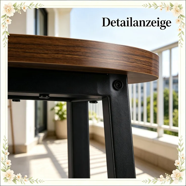 Frühstück Hocker,Tisch Hocker,Bistro Stil Hochstuhl,Satz von 2 Bar Hocker,Küche Hocker,Bar Stuhl mit Fußlehne(Nur 2Pcs Stühle)--Braun--30x30x71cm--YOUDENOVA – Bild 2