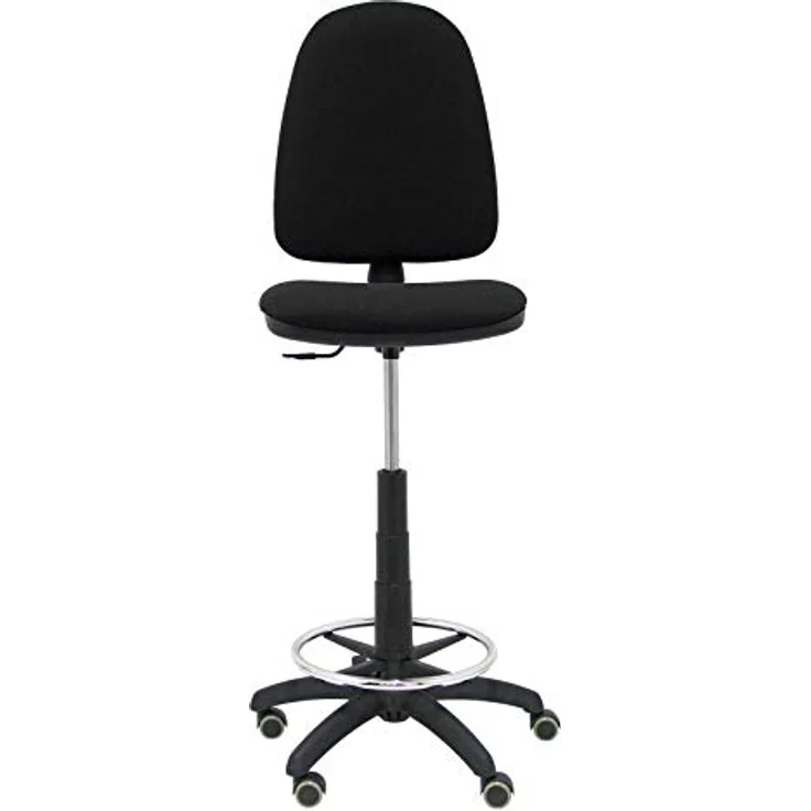 Piqueras y Crespo T04CP – ergonomischer Hocker, höhenverstellbar, Ring zum Abstützen der Füße, Rollen Schwarz – Bild 4