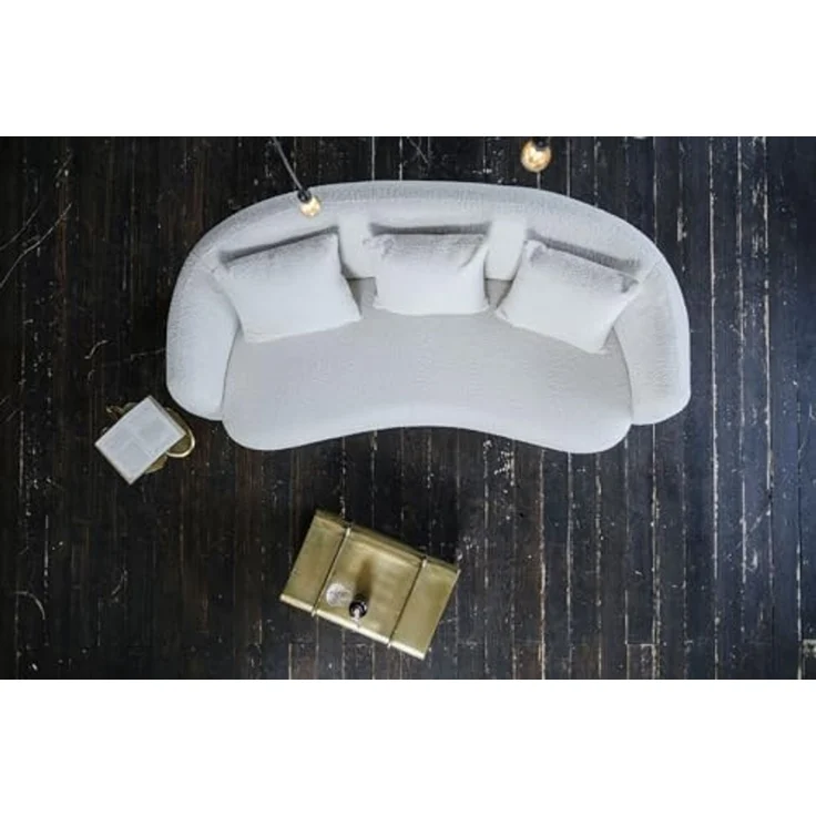 KAWOLA 3-Sitzer RADA, Sofa Couch Stoff cremeweiß 209x109 cm – Bild 5