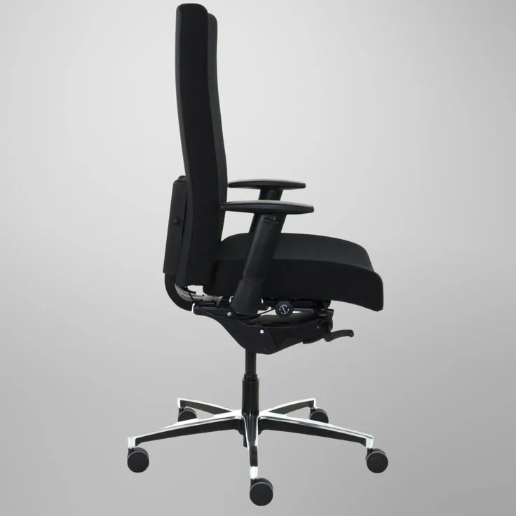 Bisley Titanos Schwerlast Chefsessel Bürostuhl 200kg Belastbarkeit in schwarz - PC Stuhl mit Armlehne, Lordosenstütze, Drehstuhl mit Rollen für Schreibtisch, Office & Gaming - Ergonomisch XXL, Titanos-733 – Bild 7