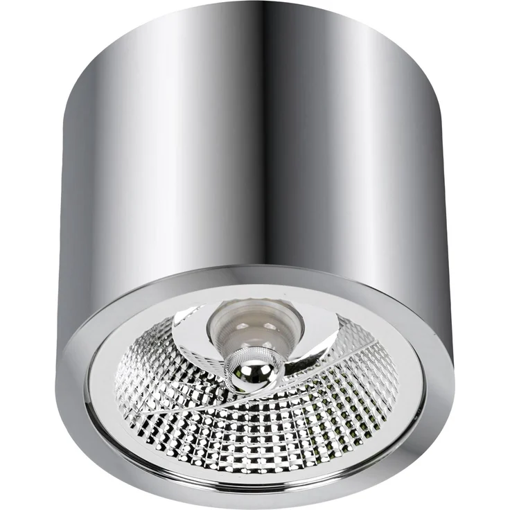 Deckenspots silber D-120mm AR111 GU10 IP20 rund verchromt