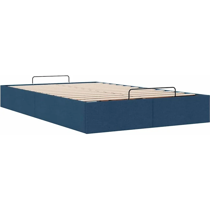 vidaXL Ottoman-Bett ohne Matratze Blau 120x190 cm Stoff 3310867 – Bild 5