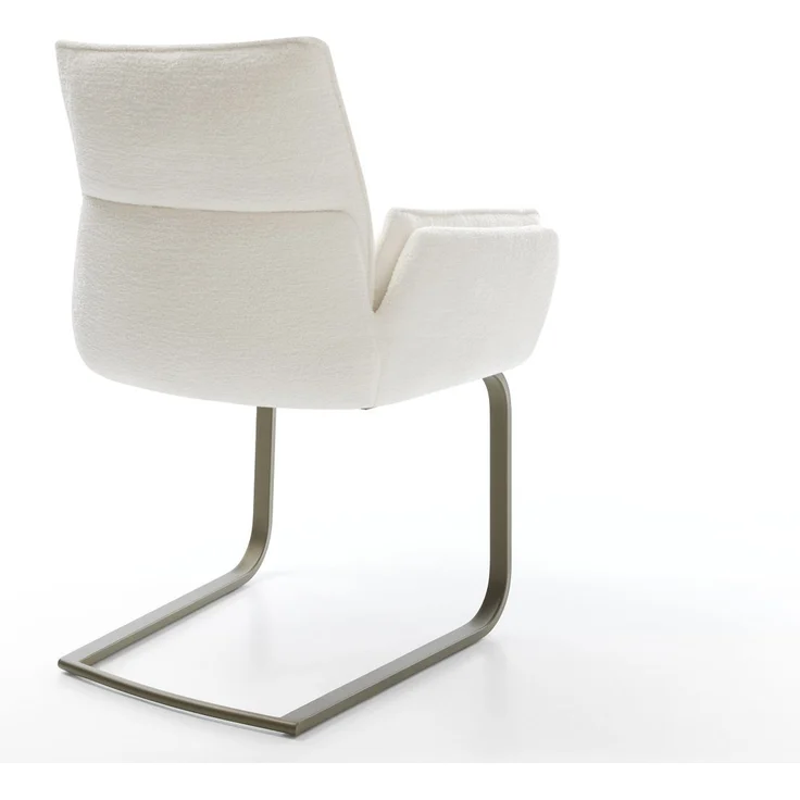 Freischwinger Nela-Flex Bouclé Soft Beige Freischwinger flach Effektfinish Titan – Bild 5