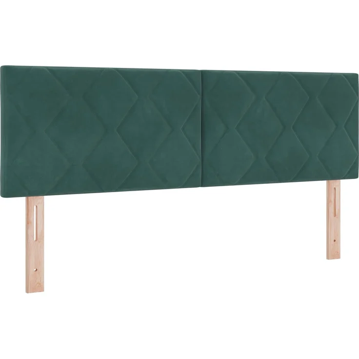 vidaXL Ottoman-Bett mit Matratze und LED Dunkelgrün 140 x 190 cm Samt 3457212 – Bild 5