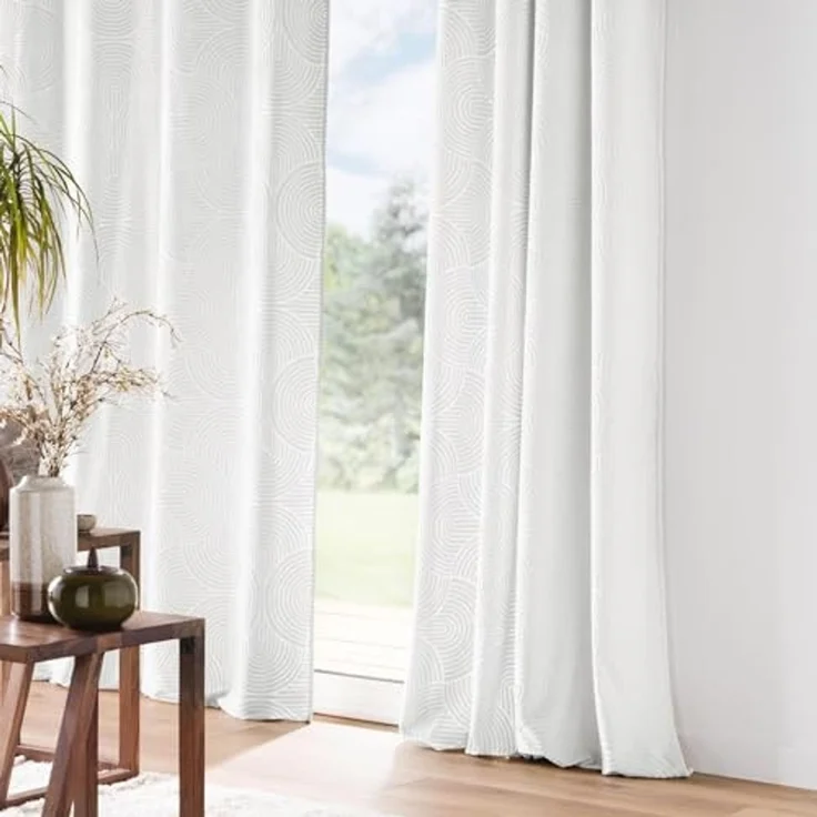 U10 Gardine mit Öesen EVA, Weiß, 135x260 cm – Bild 5