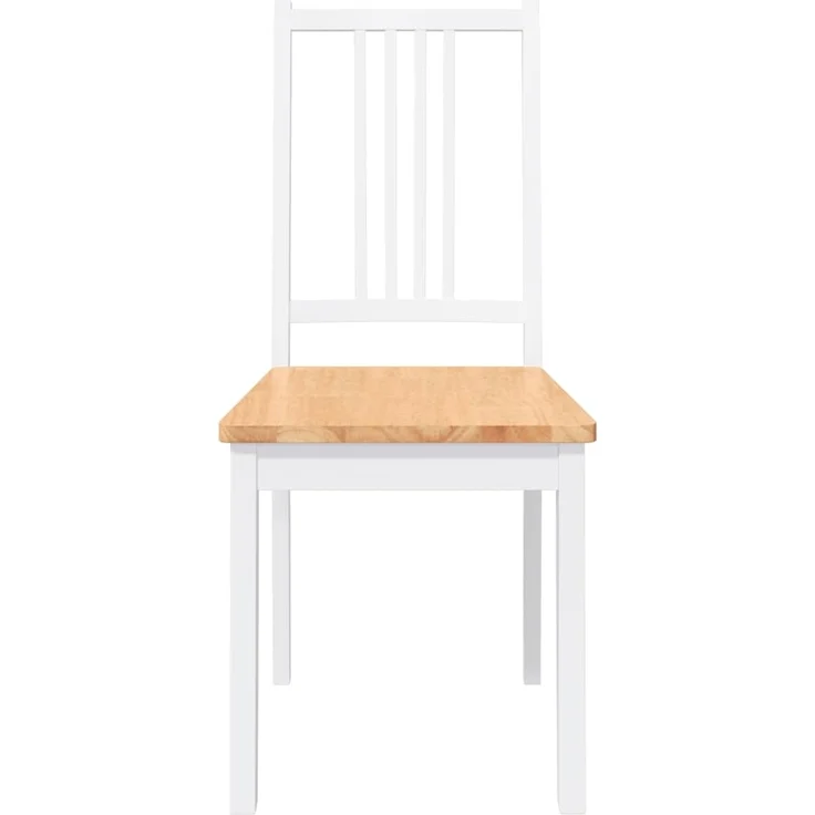 vidaXL Esszimmerstühle 2 Stk. Weiß Massivholz Gummibaum 4102399 – Bild 4