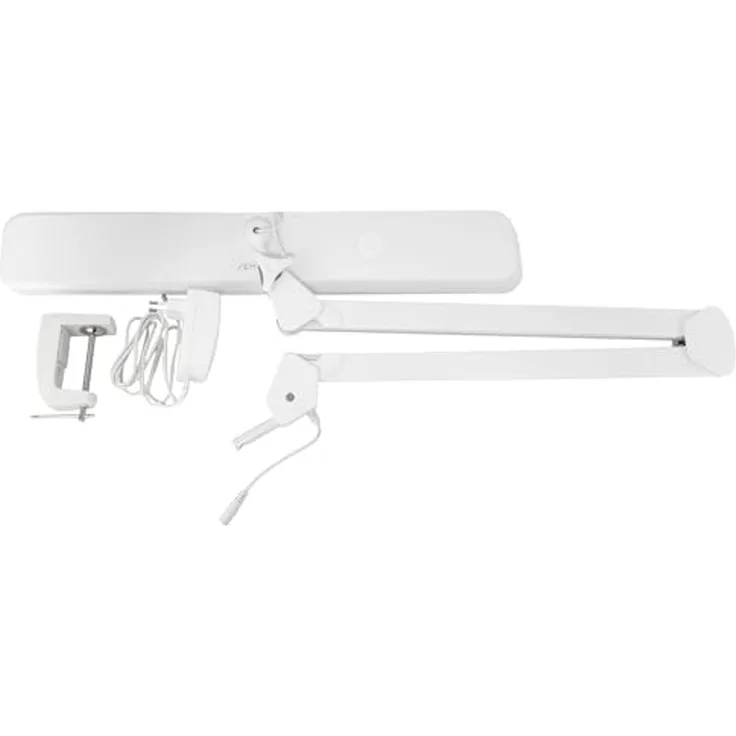 Semplix LED Arbeits-Tischlampe weiß (324 LED/ dimmbar in 5 Stufen/ Tischklemme)