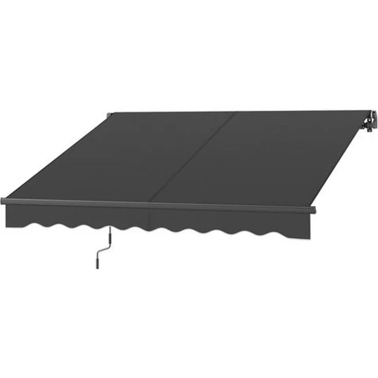 SONGMICS Gelenkarmmarkise, Handkurbel, UPF 50+, Aluminiumlegierung, 250 x 200 cm, grau – Bild 1