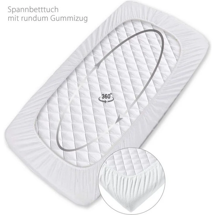 Matratzenschoner Baby Matratzenshoner AQUASTOP Wasserdicht SEI Design, Spannbettlaken, made in Germany – Bild 2