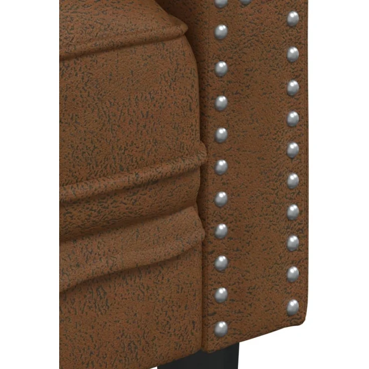 vidaXL Chesterfield-Sessel Braun Kunstleder in Wildleder-Optik 372658 – Bild 6