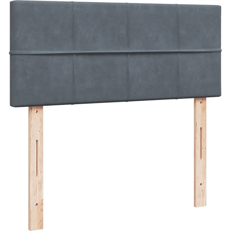 vidaXL Boxspringbett mit Matratze Dunkelgrau 120x200 cm Samt 3286283 – Bild 8