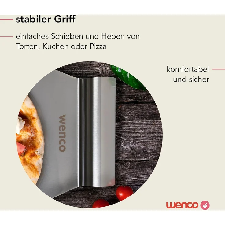wenco Kuchenheber & Tortenheber Edelstahl – Stabiler Tortenretter mit Griff – Küchenhelfer auch als Tortenplatte und Pizzaschieber verwendbar – silber – Bild 3