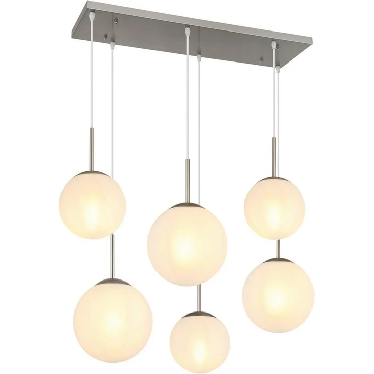 NOWA Pendelleuchte KOP, ohne Leuchtmittel, Hängeleuchte, Hängeleuchte, Glaskugeln opal, alabaster Optik – Bild 2