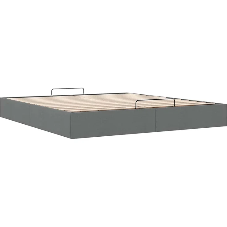 vidaXL Ottoman-Bett ohne Matratze Dunkelgrau 160x200 cm Stoff 3310890 – Bild 5