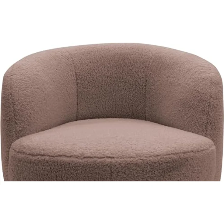DOMO. collection Sessel Carpa, Polstersessel, Oval, bodenfreies Design, Metall-Drahtfüße in schwarz, Armsessel, Polstergarnitur, 72 x 76 x 72 cm (BxTxH), Altrosa – Bild 12
