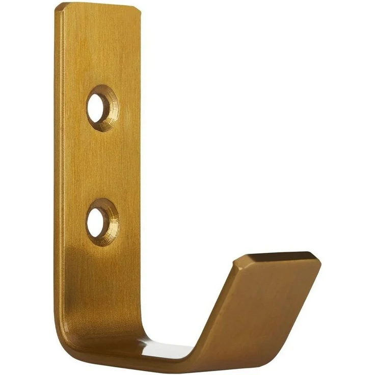 SO-TECH® Kleiderhaken Wandhaken, aus Edelstahl, 60 x 20 x 45 mm, (1-St), kleiner Jackenhaken mit abgerundeten Kanten gelb – Bild 1