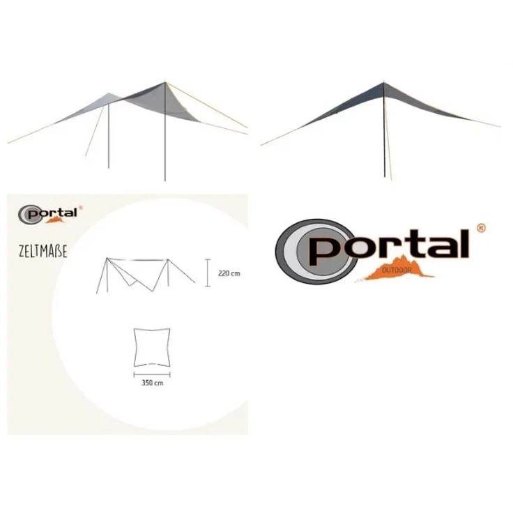 Portal TARP MESA Sonnensegel Abdeckplane Markise 350cm grau/blau – Bild 2