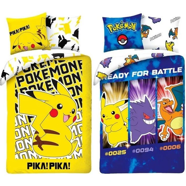 Halantex Bettwäsche Pokemon Pikachu - 2 x Fan-Bettwäsche-Set, 135x200 & 80x80, Baumwolle, 100% Baumwolle – Bild 4