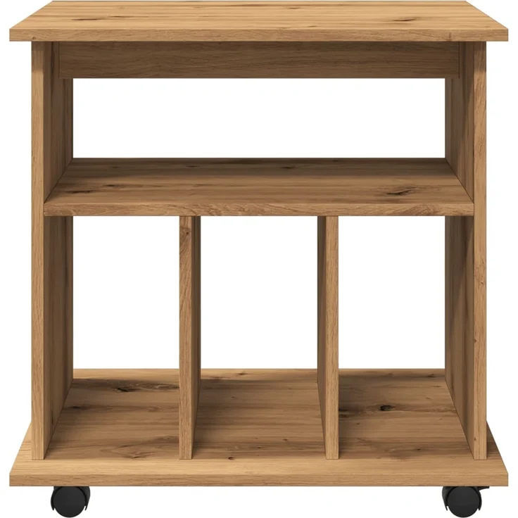 vidaXL Rollcontainer Artisan-Eiche 60x45x60 cm Holzwerkstoff 856663 – Bild 4