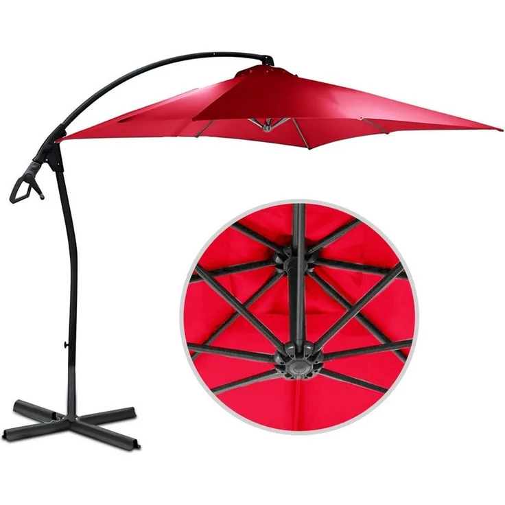 habeig Ampelschirm 100% Wasserdicht Schirm 250x250cm PVC Sonnenschirm, 100% wasserdicht